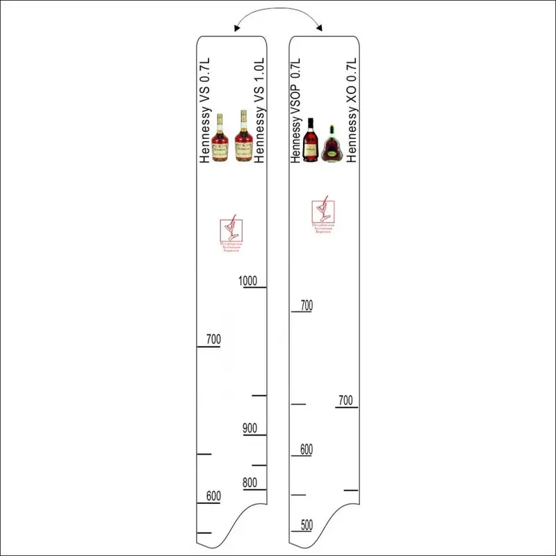 Барная линейка "Hennessy VS,VSOP,XO"0,7, / VS 0.7,1л