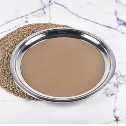 Поднос прорезиненный 30 см круглый нерж. P.L.- Barbossa