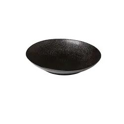 Тарелка глубокая 25,5 см, цвет черный, Honeycomb