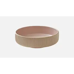 Салатник (с рельефом) 330 мл, d 12 см, h 5,6 см, цвет розовый, Nara