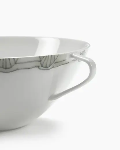 Чашка суповая с 2 ручками 350 мл Mirtillo Tea Midnight Flowers