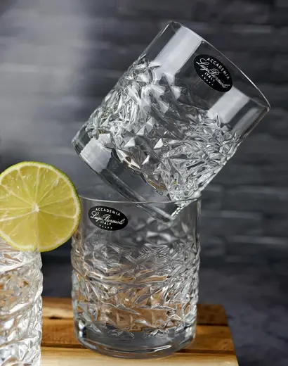 Набор стаканов низких Mixology Textures DOF 380 мл, хрустальное стекло, 6 шт.