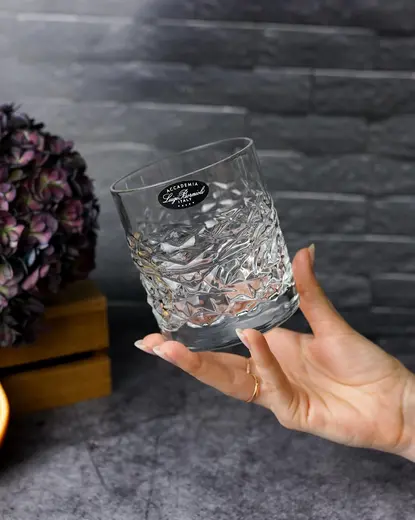 Набор стаканов низких Mixology Textures DOF 380 мл, хрустальное стекло, 6 шт.