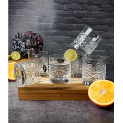 Набор стаканов низких Mixology Textures DOF 380 мл, хрустальное стекло, 6 шт.