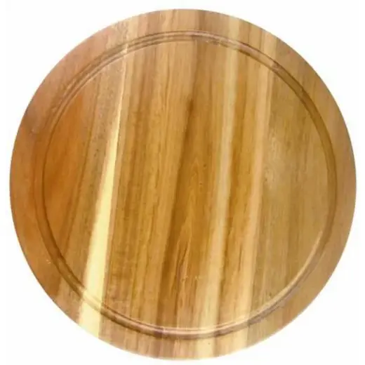 Доска для подачи 26*2 см круглая с выемкой, акация, P.L. Proff Cuisine