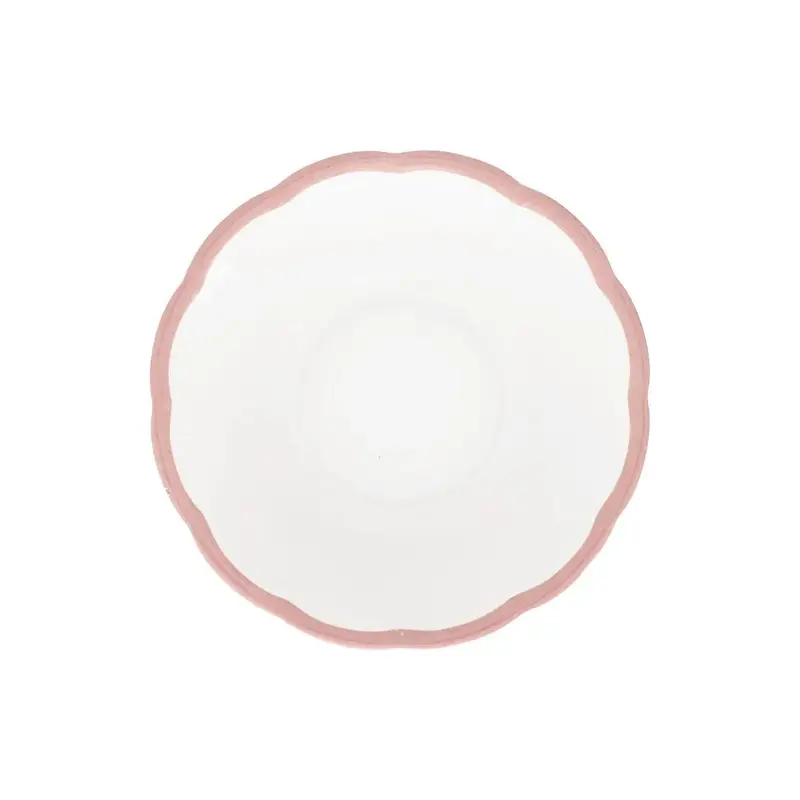 Салатник с цветным кантом (розовый) Ø 16,8 см