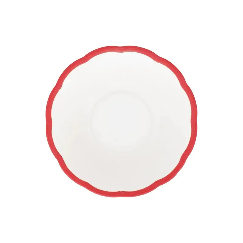 Салатник с цветным кантом (красный) Ø 16,8 см