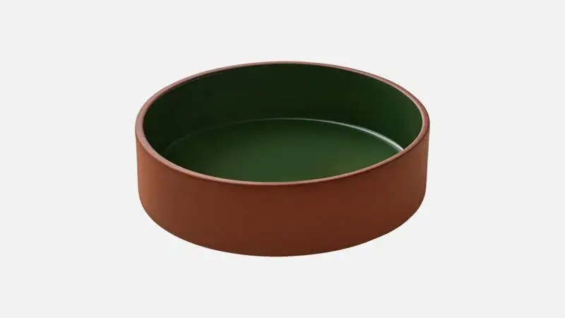 Салатник 550 мл, d 14 см, h 5,4 см, цвет зелёный, Jardim