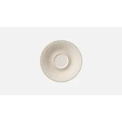 Блюдце для чашки d 13,2 см, h 1,8 см, декор бежевая сетка, Nature Infused