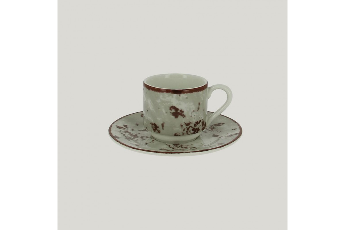 Блюдце RAK Porcelain Peppery для чашки 13 см, h 1,7 см, серый цвет