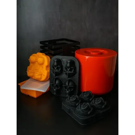 Форма для льда "Тыква" 4 ячейки 5,5*4,5 см силикон P.L.- Barbossa