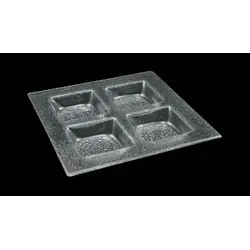 Менажница 4-х секц., 3D Glassware, стекло, 300*300 мм