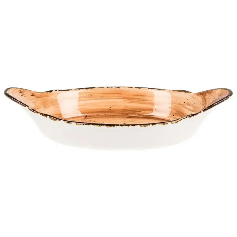 Блюдо овальное 22*11,5*3,2 см 150 мл с ручками Organica Sand P.L. Proff Cuisine [6]