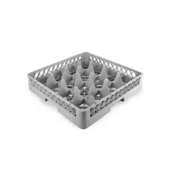 Кассета для бокалов 500*510*100 мм. 16 ячеек 115*115*90 мм. серая п/п Tribeca /1/6/