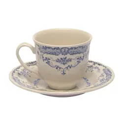 Чайная параH 7,5 Ø 8,5 смH 2,4 Ø 15 см, цвет декора синий