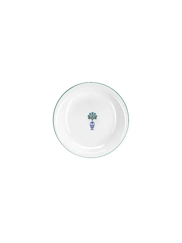 Тарелка глубокая Porland Vaso Piccolo DS13 21 см, кант зеленый