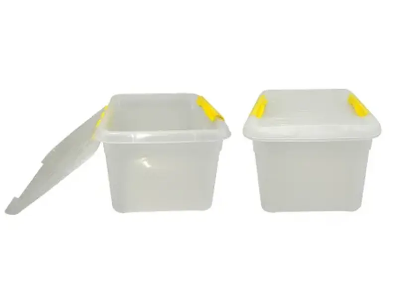 Контейнер для продуктов прямоуг. 8,0 л. 30*23*16,5 см. с желтым зажимом MGprof /1/25/