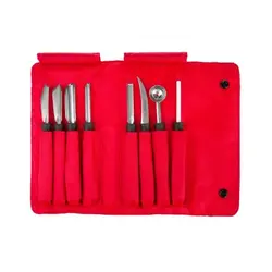 Набор для карвинга 8 пр. нерж. с пластик ручкой Icel /1/