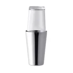 Шейкер 0,4/0,6 л. нерж. Boston со стекл. стаканом MGsteel /1/20/