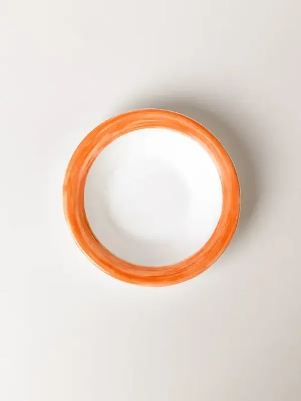 Блюдце для десерта, глубокое, ARC International, Brush, оранж. край, d 120 мм, 110 мл