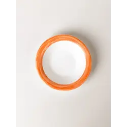 Блюдце для десерта, глубокое, ARC International, Brush, оранж. край, d 120 мм, 110 мл