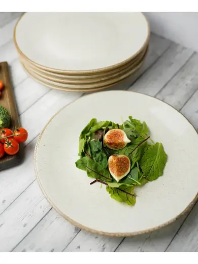 Набор столовой посуды 32 шт, Porland Seasons бежевый (Салатник 22 см/ 830 мл - 1 шт; Блюдо 32х20 см - 1 шт; Миска 16см/770 мл - 6 шт; Тарелка 28 см - 6 шт; Тарелка 24 см - 6 шт; Чашка+блюдце 340 мл - 6шт;)