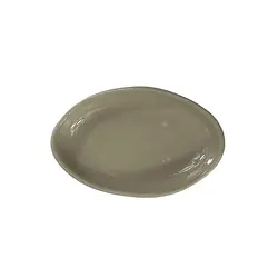 Блюдо овальное 240*160 мм. Оливковый, форма Крафт волнистый край Bonna /1/6/