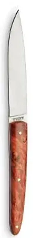 Нож для стейка 22,5 см, ручка - стабилизированное дерево, цвет красный