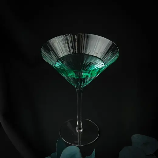 Рюмка коктейльная 450 мл Мартини зеленая Green Glass Optical d 13,2 см h19,1 см P.L. - BarWare [4]