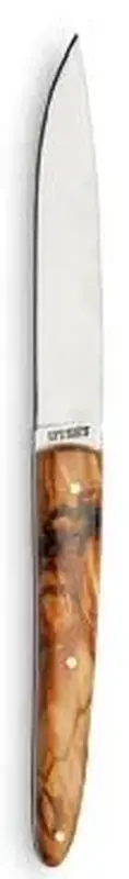 Нож для стейка 22,5 см, ручка - стабилизированное дерево, цвет оранжевый