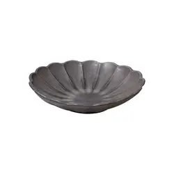 Тарелка глубокая 24см, цвет серый, Flower