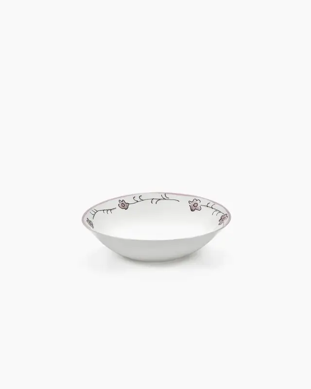 Салатник низкий 22 см Dark Viola Midnight Flowers