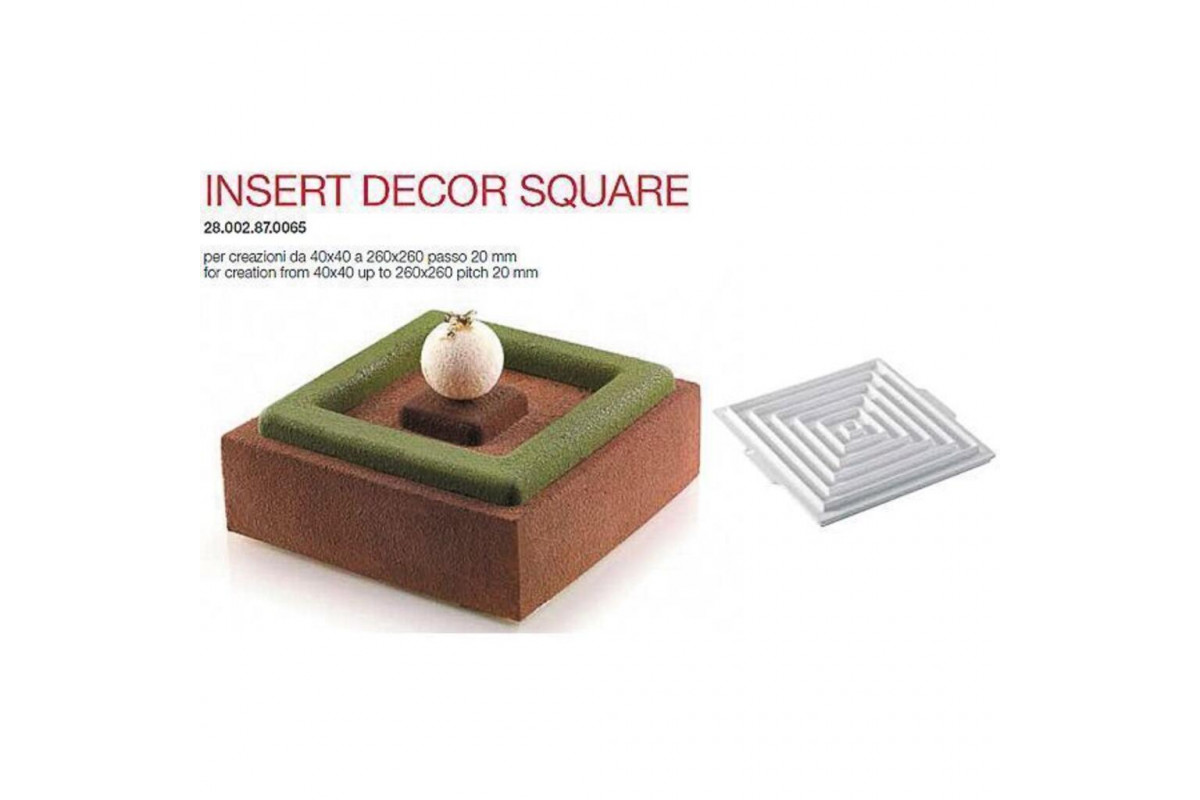 Форма кондитерская Silikomart INSERT DECOR SQUARE 26*26 см, h 2 см, силикон, Италия