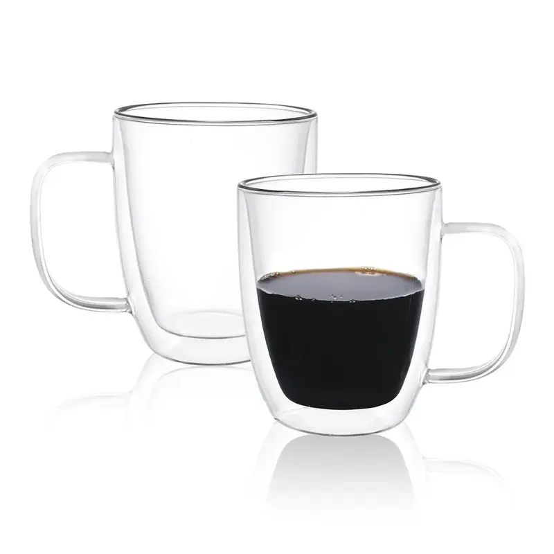 Кружка 480 мл Classic прозрачная набор 2 шт. d 10 см h12 см термостекло P.L. [1]