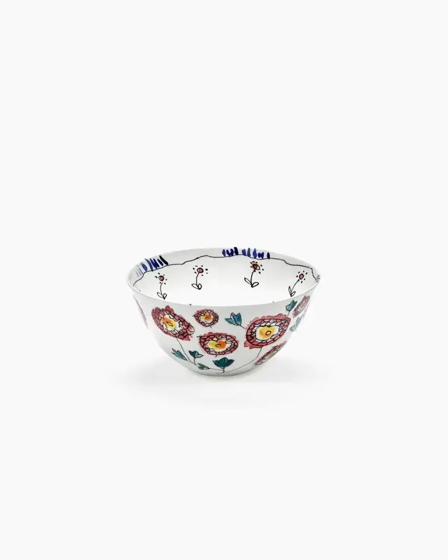 Салатник 18 см Anemone Milk Midnight Flowers