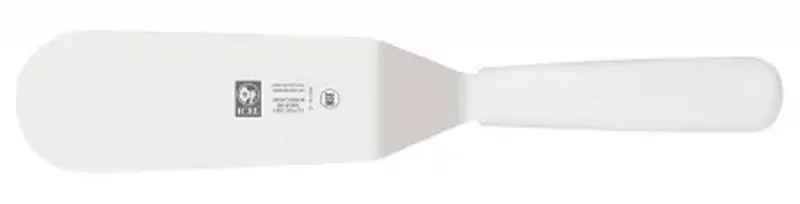 Лопатка 28 см. изогнутая раб. часть 12*5 см. нерж. с пластик. ручкой белая Icel /1/6/