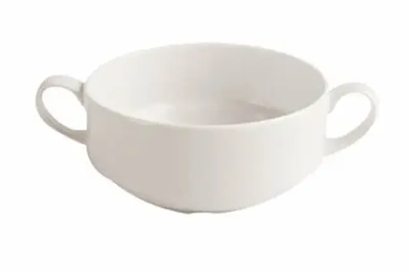 Чаша суповая, стопируемая, с двумя ручками, d11см, 300мл, белый, LEBON