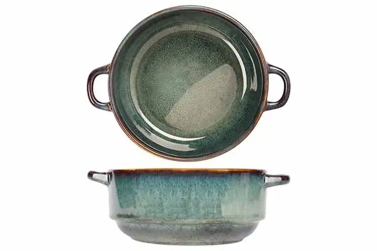 Чашка суповая с ручками 20x15 см h 7 см, JADE