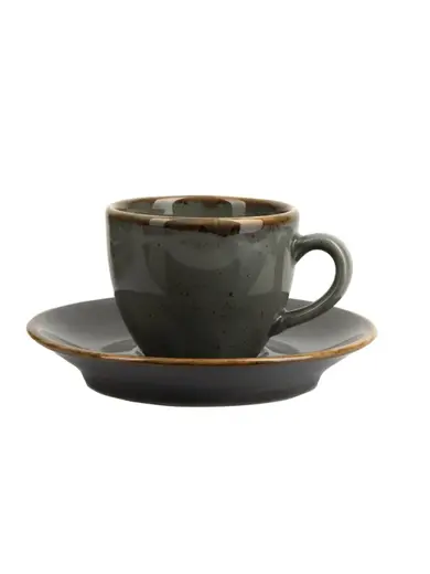 Набор кофейных пар Porland Seasons 80 мл (12 предметов), тёмно-серый