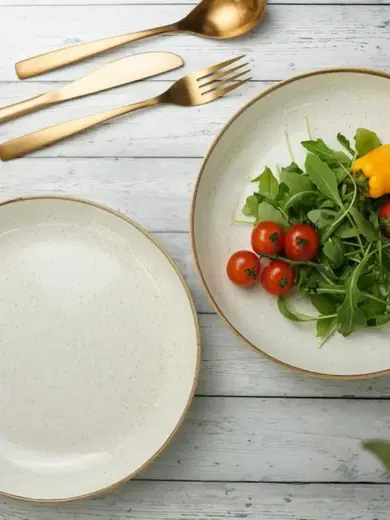 Набор салатников Porland Seasons 22 см (2 предмета), бежевый, 835 мл