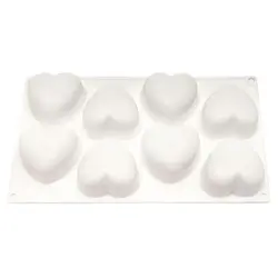 Форма силиконовая "Сердце" 8 ячеек 60*70*35 мм, P.L. Proff Cuisine