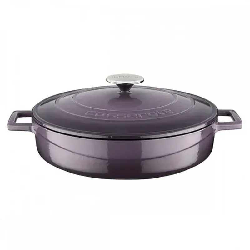 Кастрюля 3,51л, 28 см, чугун, цвет фиолетовый