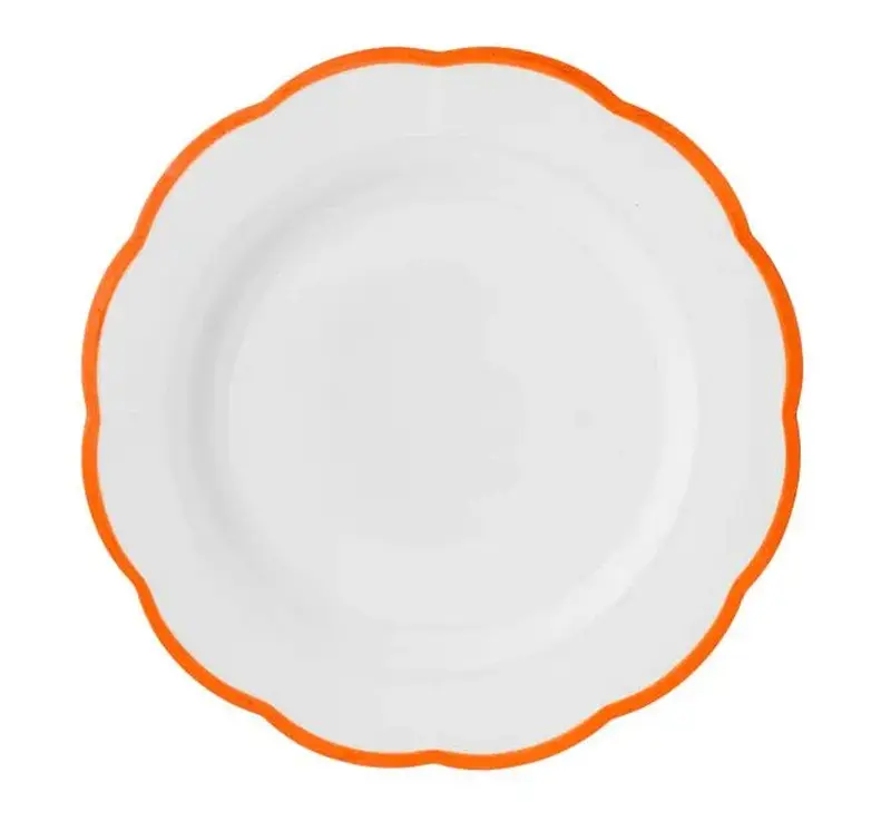 Блюдо круглое, с цветным кантом (оранжевый) Ø 31,5 см