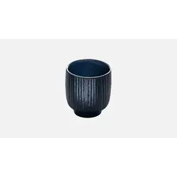 Чашка без ручки, (с рельефом) 100 мл, d 7 см, h 6,6 см, цвет черный, Nara