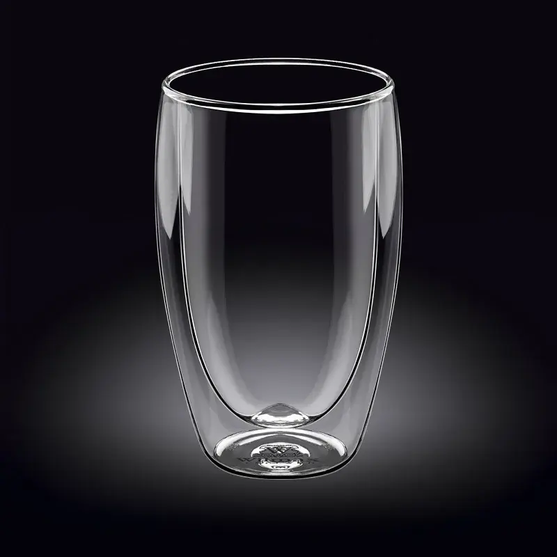 Стакан 550 мл. d=85 мм. h=155 мм. с двойными стенками Термостекло Wilmax /1/48/