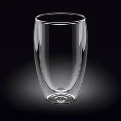 Стакан 550 мл. d=85 мм. h=155 мм. с двойными стенками Термостекло Wilmax /1/48/