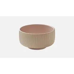 Салатник (с рельефом) 880 мл, d 15 см, h 7,8 см, цвет розовый, Nara