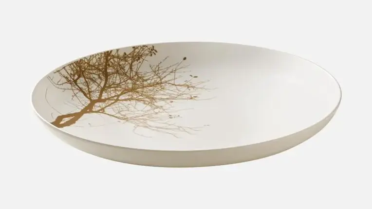 Тарелка глубокая 850 мл, d 23 см, h 3,7 см, декор дерево, Nature Infused