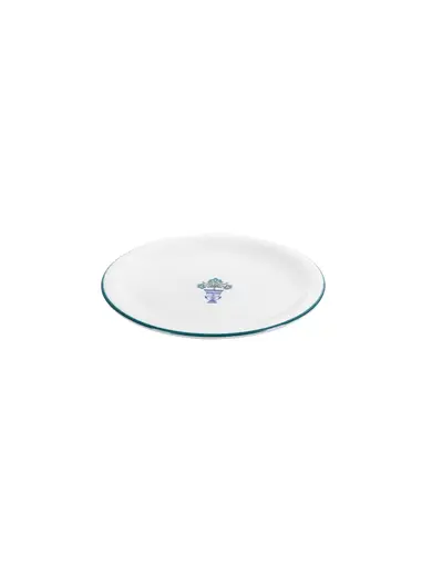 Тарелка мелкая Porland Vaso Piccolo DS14 18 см, кант зеленый