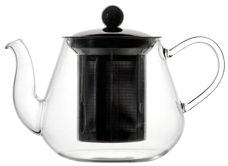 Чайник 900 мл. заварочный с колбой нерж. Термостекло /1/